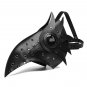 Halloween Costume Props Scary Leather Plague Doctor Headgear PU Medieval Masquerade Mask