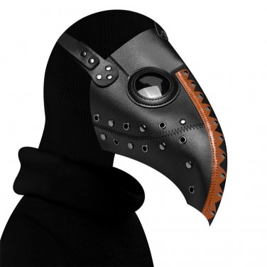 Plague Doctor Headgear PU Medieval Masquerade Mask Bird Beak Masks Steampunk Face Guard
