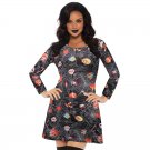 Halloween Fall Streetwear Long Sleeve Break Clothes Loose Autumn Skater Dress