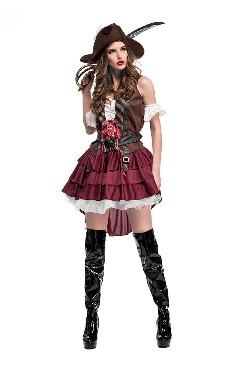 Halloween Sleeveless Luxury Cosplay Festival Somalia Pirate Uniform