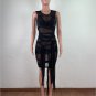 Black Mesh Mini Dress For Women Sexy TIe Night Club Wear