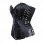 Faux Leather Gothic Corselet Sexy PU Steampunk Zipper Corset