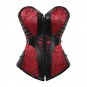 Faux Leather Gothic Corselet Sexy PU Steampunk Zipper Corset