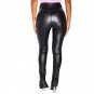 Black Sexy Faux Leather Pants for Women PU Hight Waist Trousers
