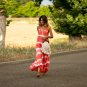Fashion Spaghetti Strap Maxi Dresses Women Tie-dyed Boho Dress