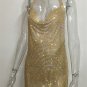 Silver Sequin Sexy Backless Mini Dress Halter Club Dresses Women PQ0155B