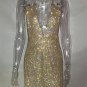 Gold Sequin Halter Nightclub Sexy Dresses Women V-neck Mini Dress PQ0136