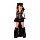 Faux Fur Cat Carnival Cosume Woman Halloween Masquerade Uniform Sexy Winter Animal Cosplay Uniform