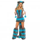Sexy Carnival Cosplay Wolf Costume Winter Faux Fur Animal Uniform PQ80361