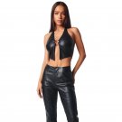 Sexy PU Night Clubwear Faux Leather Tops For Women