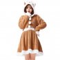 Christmas Moose Pajamas Women Elk Uniform Sexy Costume Xmas Reindeer Fancy Dresses