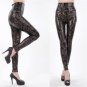 High Waist Python Boa Print Leggings Faux Leather Animal Pencil Pants PQ5011