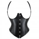 Women Faux Leather Underbust Corsets PU Plus Size Shapewear PQ70417
