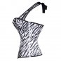 Zebra Printed Overbust Corselet Women Sexy Halter Corset PQ7376