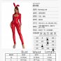 Wetlook PVC Bunny Catsuit Sexy Rabbit Bodysuit Faux Leather Jumpsuit Fetish Wear