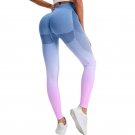 Gradient Sport Leggings Seamless Bubble Butt Tights Women High Waist Exercise Yoga Pants