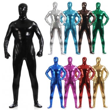 Faux Leather Fetish Zentai Plus Size Carnival Catsuit PU Funny Uniform Horror Movie Cosplay Jumpsuit