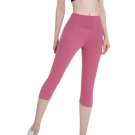 High Waist Yoga Outfit For Women Solid Color Capri Sexy Cropped Pants Summer Activewear
