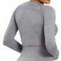 Ladies Nylon Yoga Tops Solid Color Women Yoga Outfit Sexy Skinny Workout Wear