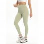 Ladies Nylon Yoga Outfit Solid Color Sexy Skinny Bubble Butt Workout Leggings