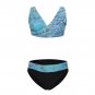 Digital Printed Bikini Set For Lady Beach Equipment Retro Swimming Suit Women