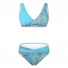 Beach Equipment Retro Swimming Suit Women Digital Printed Bikini Set For Lady