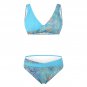 Beach Equipment Retro Swimming Suit Women Digital Printed Bikini Set For Lady