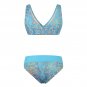 Beach Equipment Retro Swimming Suit Women Digital Printed Bikini Set For Lady