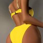 Yellow Floral Bikinis Set For Lady Water Sports Wear Beach Equipment Designer Swimming Suit