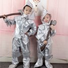 Child The Wizard of OZ Uniform Tin Man Cosplay Costume Kid Carnival Apparel Hickory Fancy Dress