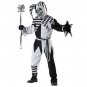 Halloween Black Death Costume For Men Carnival Clown Cosplay Apparel Devil Pluvial Uniform