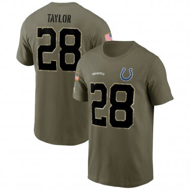 Indianapolis Fan T-shirts Big Size No 28 Taylor American Football Team Tops Sport Fan Apparel