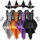 Womens Halloween Witch Fancy Dress Carnival Stage Costumes Sorceress Cosplay Uniform