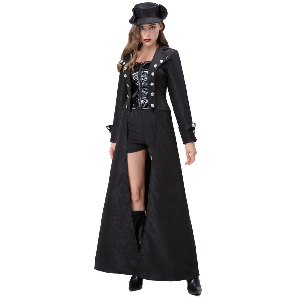 Medieval Steampunk Stage Costumes Halloween Cosplay Outfit Carnival Uniform