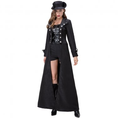 Medieval Steampunk Stage Costumes Halloween Cosplay Outfit Carnival Uniform