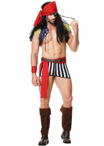 Men Pirate Cosplay Costume Halloween Sea Rover Uniform Adult Carnival Buccaneer Outfit
