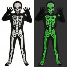 Luminous Skull Ghost Bone Cosplay Costume For Kid Children Halloween Stage Performance Costumes