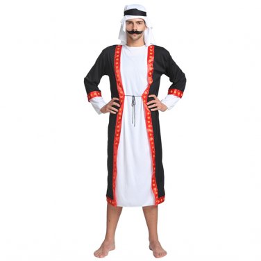 Desert Prince Cosplay Costume Carnival Dubai Man Local Tyrant Outfit Halloween Arab COS Uniform