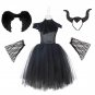 Children Witch Dress Cosplay Costume Girl Halloween Little Devil Stage Performance Fancy Dress