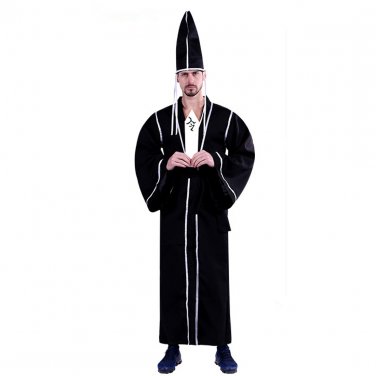 Black and white impermanence Costume Halloween Masquerade Monochrome Cosplay Uniform