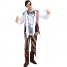 Halloween Zombie Costume Living Dead Outfit Carnival Horror Corpse Uniform
