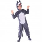 Kid Carnival Big Bad Wolf Costume Child Plush Outfits Halloween Animal Cosplay Uniform Party Apparel
