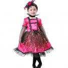 Halloween Black Widow Spider Costume For Girl Witch Cosplay Fancy Dress Child Stage Uniform