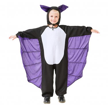 Child Halloween Bat Costume Kid Bird Cosplay Fancy Dress Devil Witch Stage Performance Uniform
