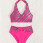 Sexy Brazilian Bikinis Sequin Striped Swimming Costume Bathers Swimsuit Criss Cross Lady Swimwear