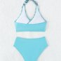 Sequin Striped Swimming Costume Sexy Brazilian Bikinis Bathers Swimsuit Criss Cross Lady Swimwear