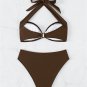 Brazilian Halter Bikinis Set Lady Swimwear Sexy Bandeau Swimming Costume Low Waist Bathers