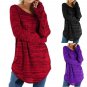 Women Autumn Round Neck Blouse Long Sleeve tshirt Plus Size Casual T-shirt