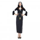 Jesus Virgin Mary Costume Halloween Monasticism COS Uniform Nun Cosplay Fancy Dress