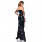 Halloween Mermaid Witch Costume Woman Shiny PVC Carnival Fancy Dress Cosplay Uniform